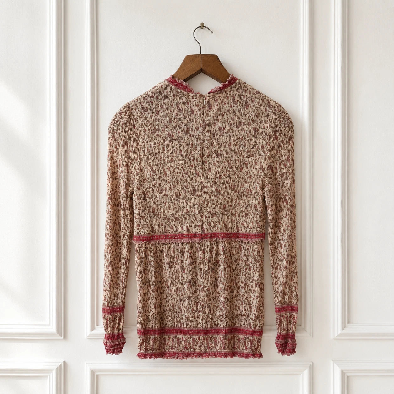 Silk Cotton Crinkle Prairie Top Floral