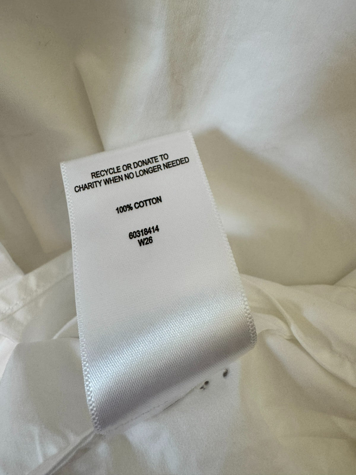 White Button Back Cotton Shirt