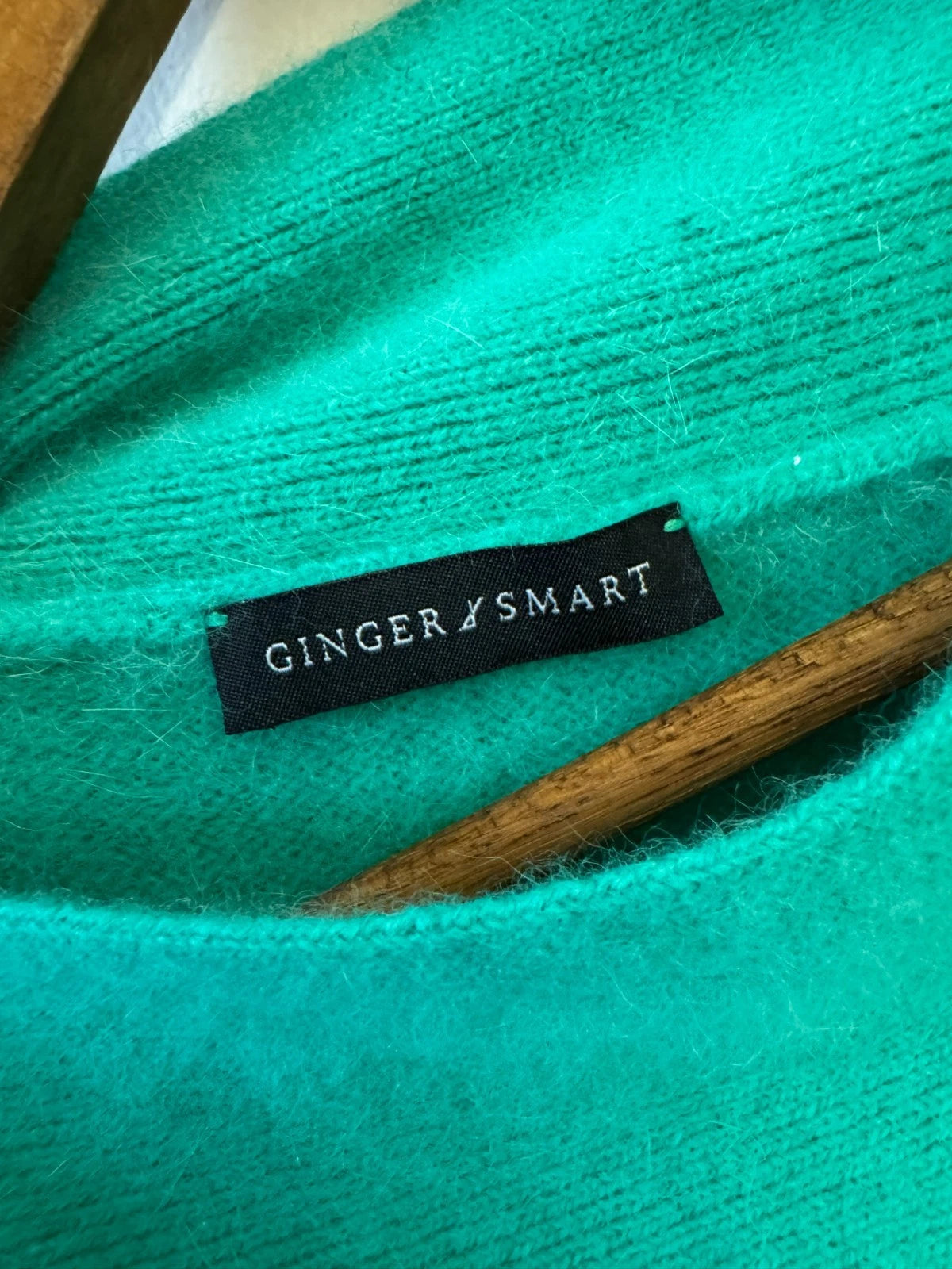 Angora Blend Knit Jumper - Emerald