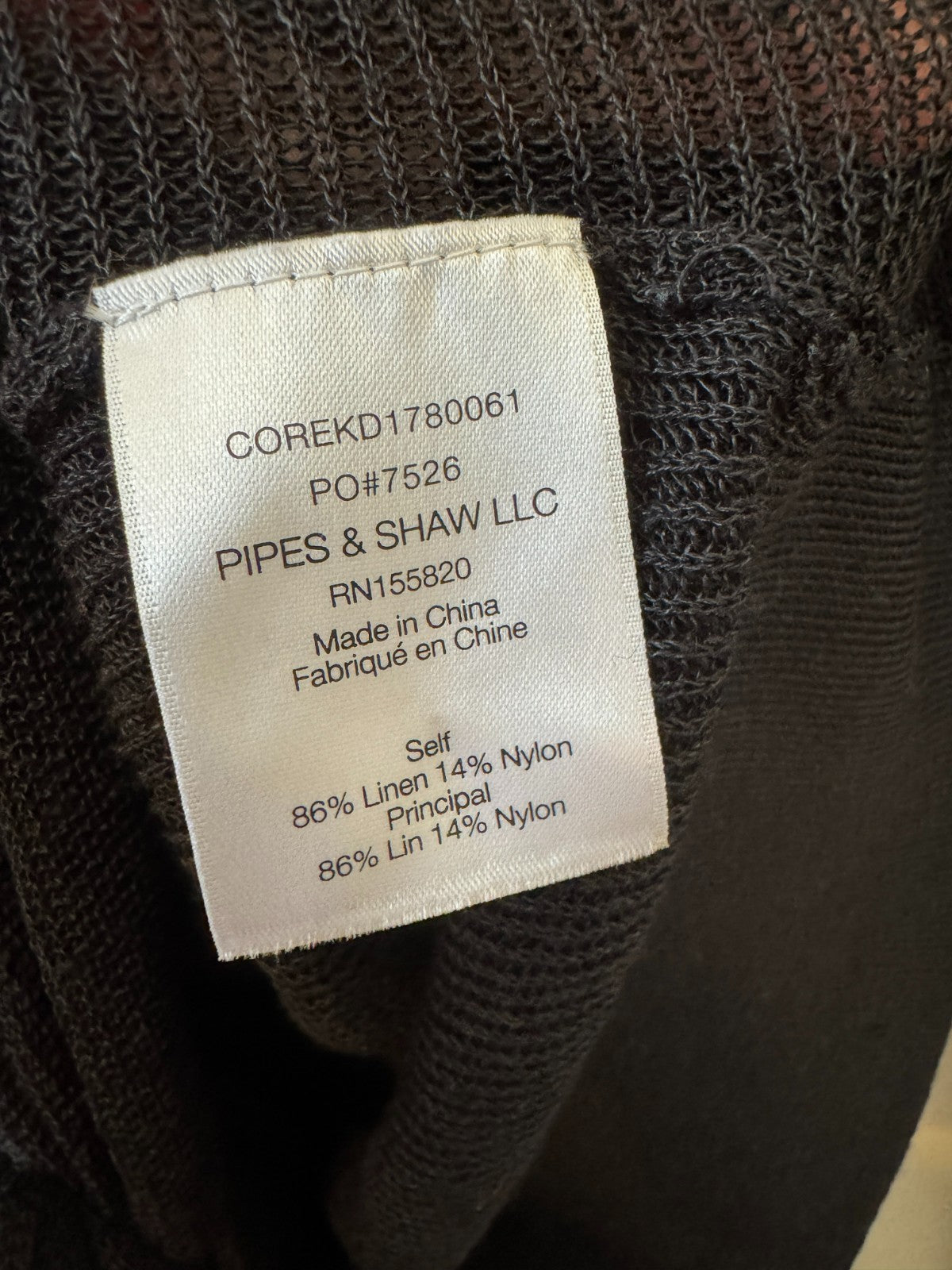Black Twist Front Linen Blend Sweater