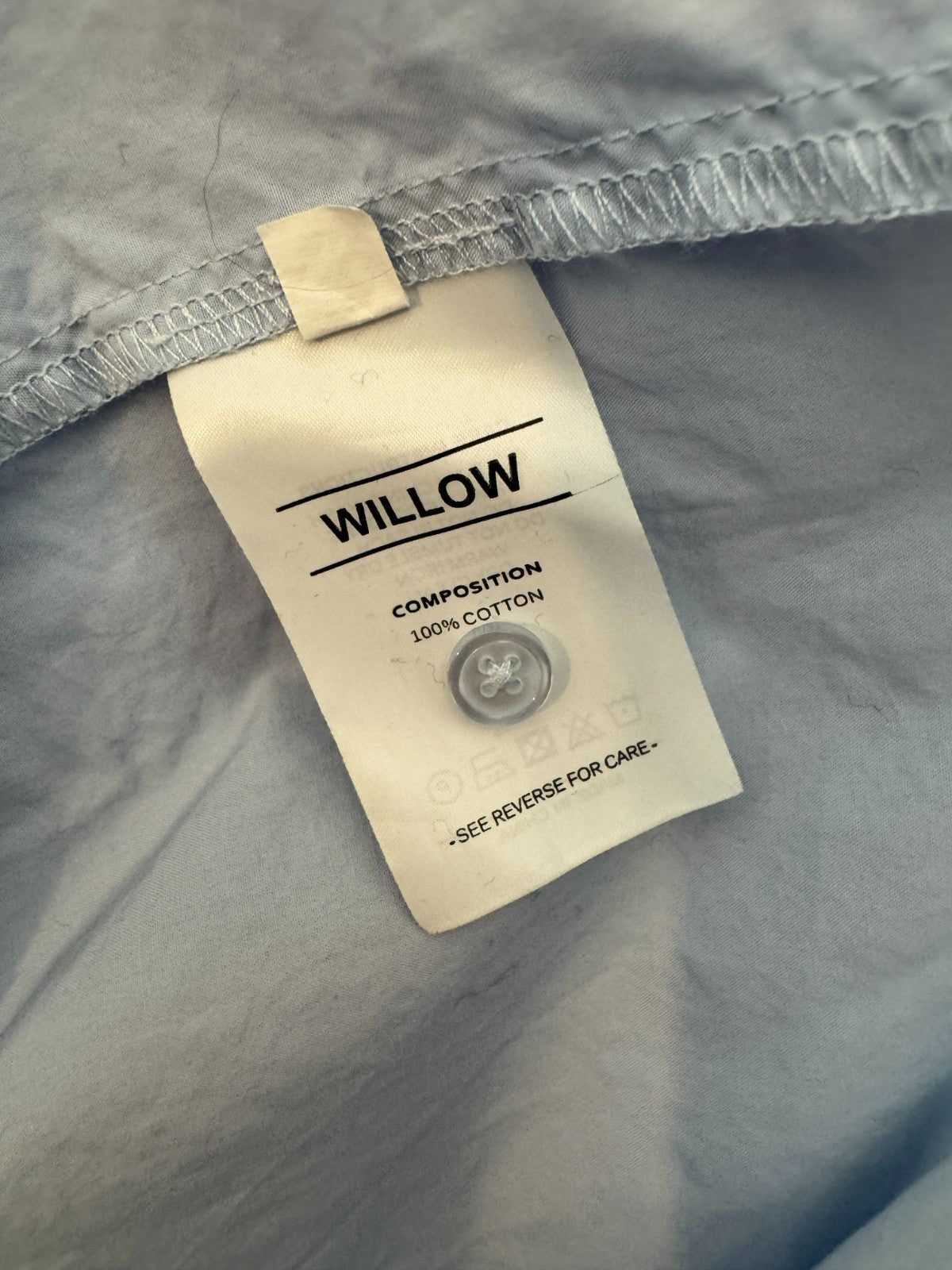 Pale Blue Pintuck Cotton Shirt