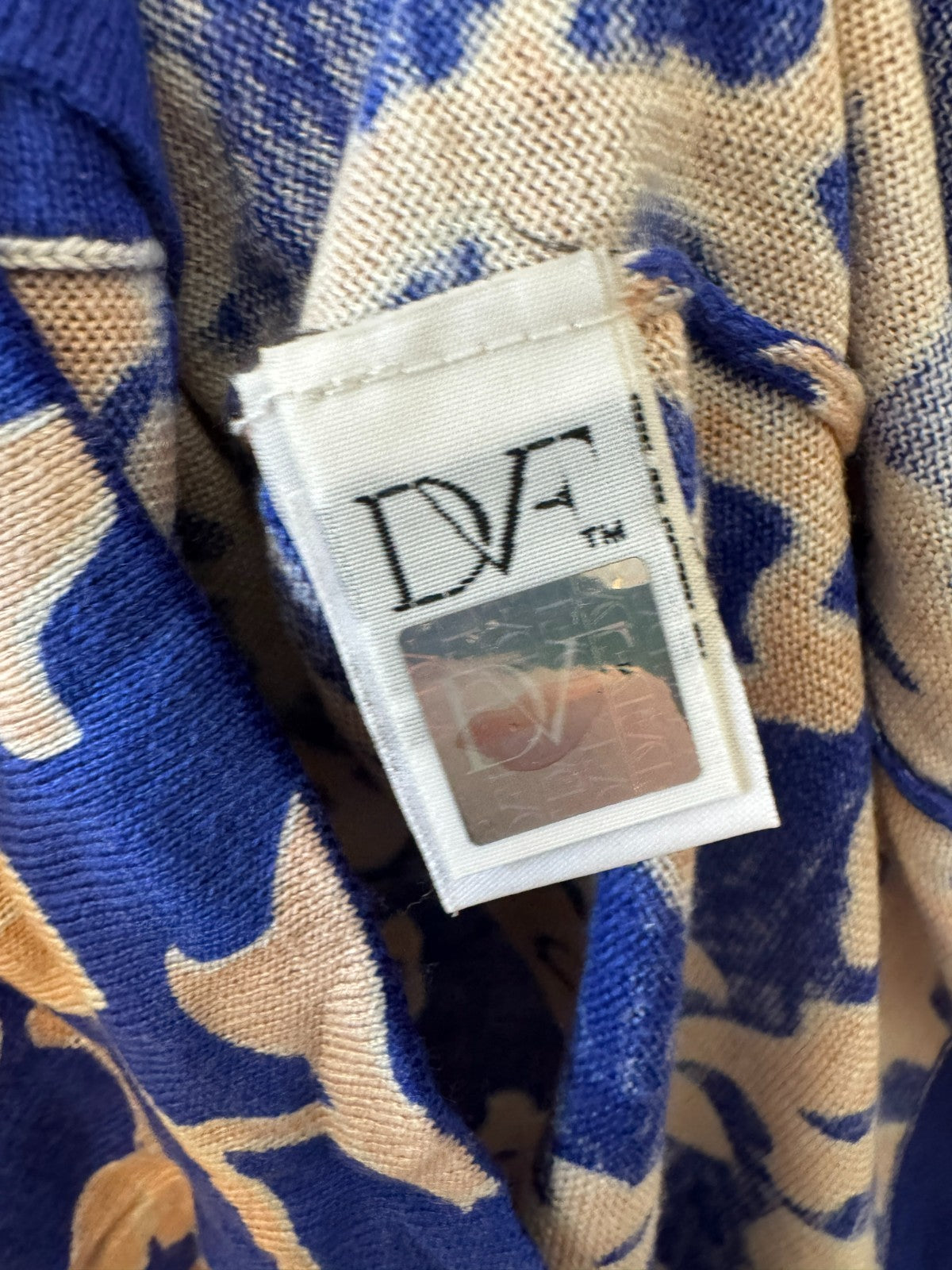 Blue Floral Silk Cashmere Cardigan