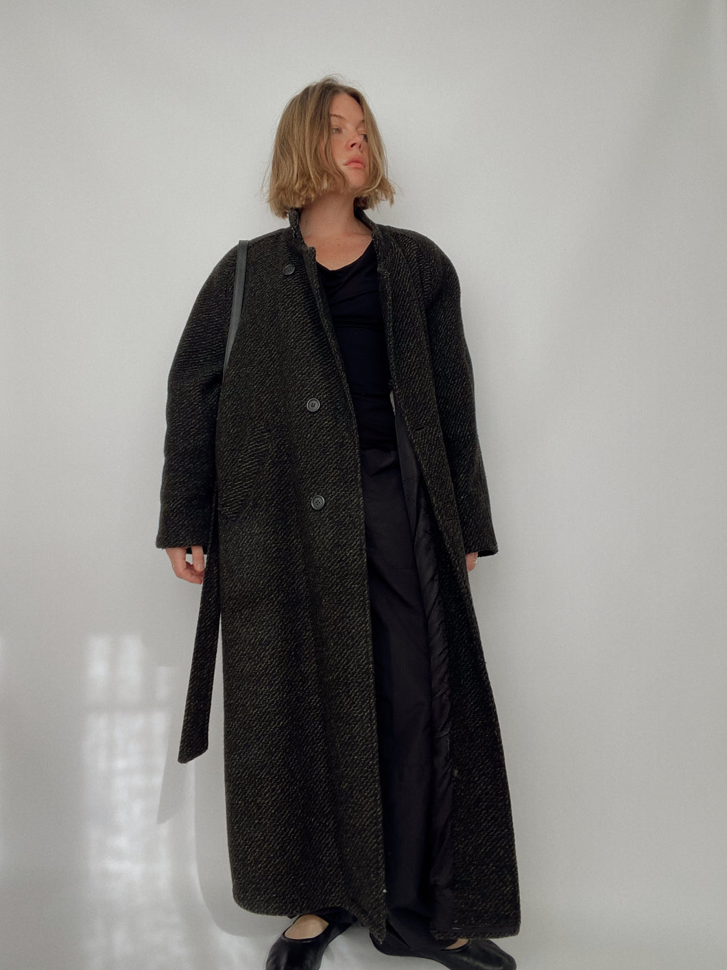 Tweed Maxi Coat