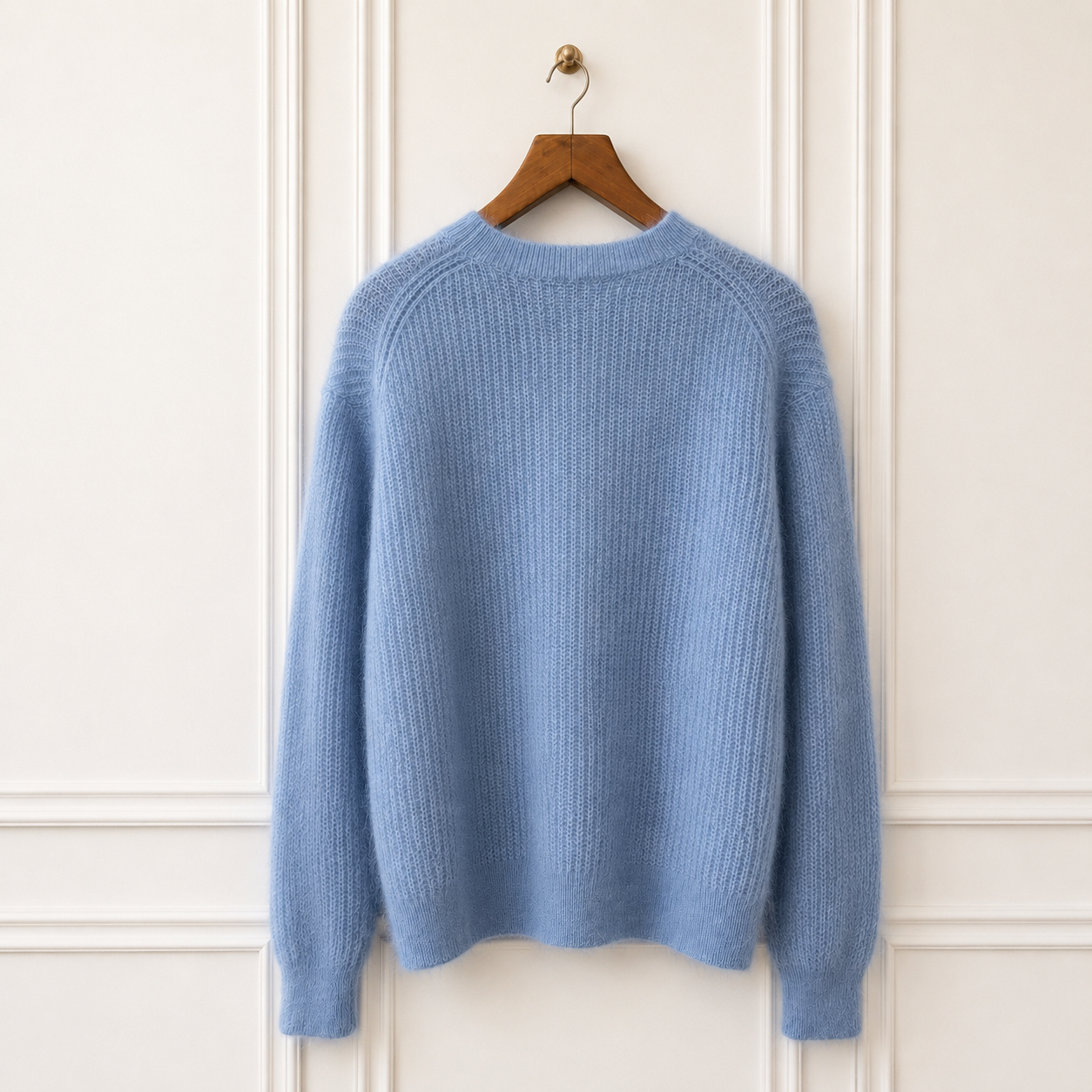 Luxury Blend Mohair Knit Jumper - Cornflower