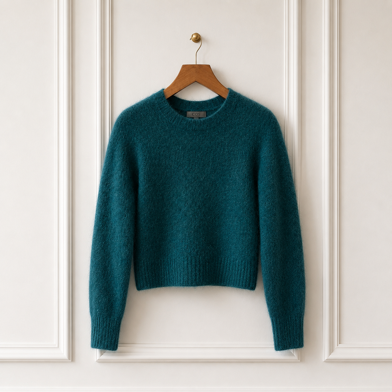 Mohair Wool Knit Jumper - Deep Teal