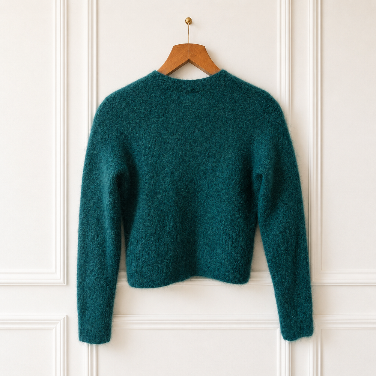 Mohair Wool Knit Jumper - Deep Teal