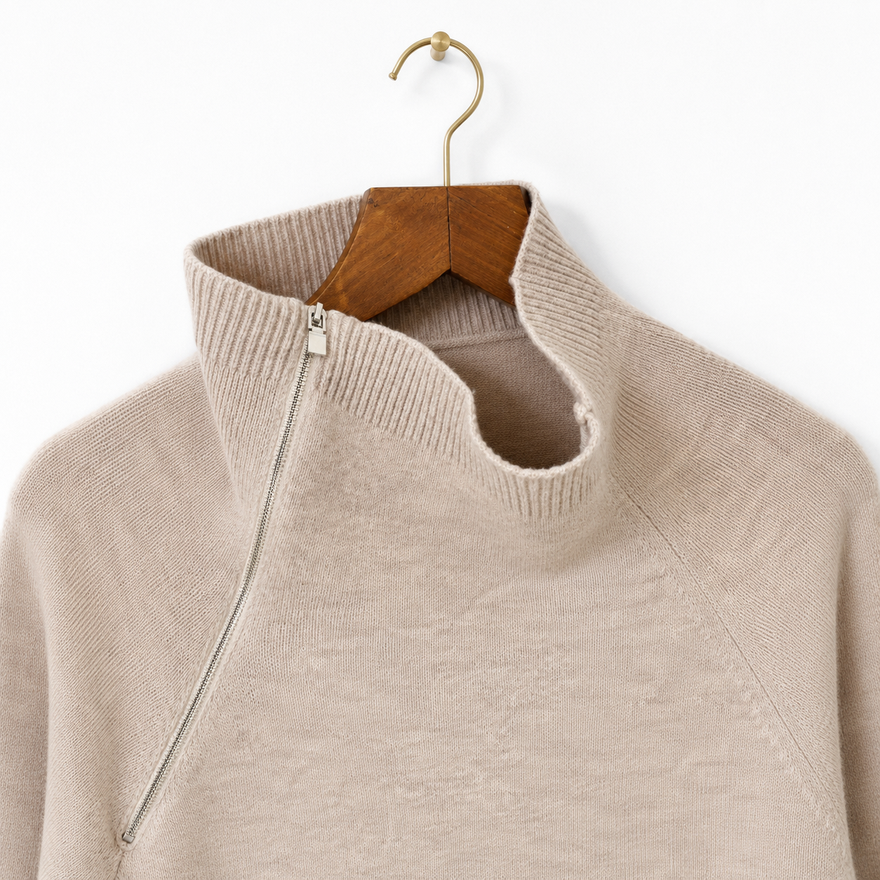 Yak Wool Knit Jumper - Oatmeal