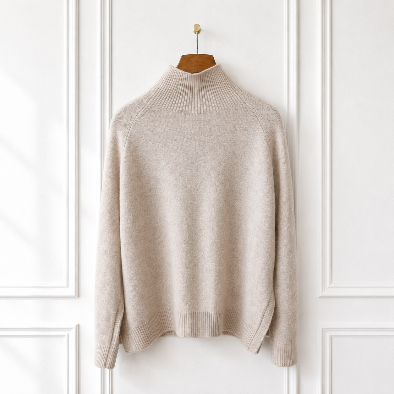 Yak Wool Knit Jumper - Oatmeal