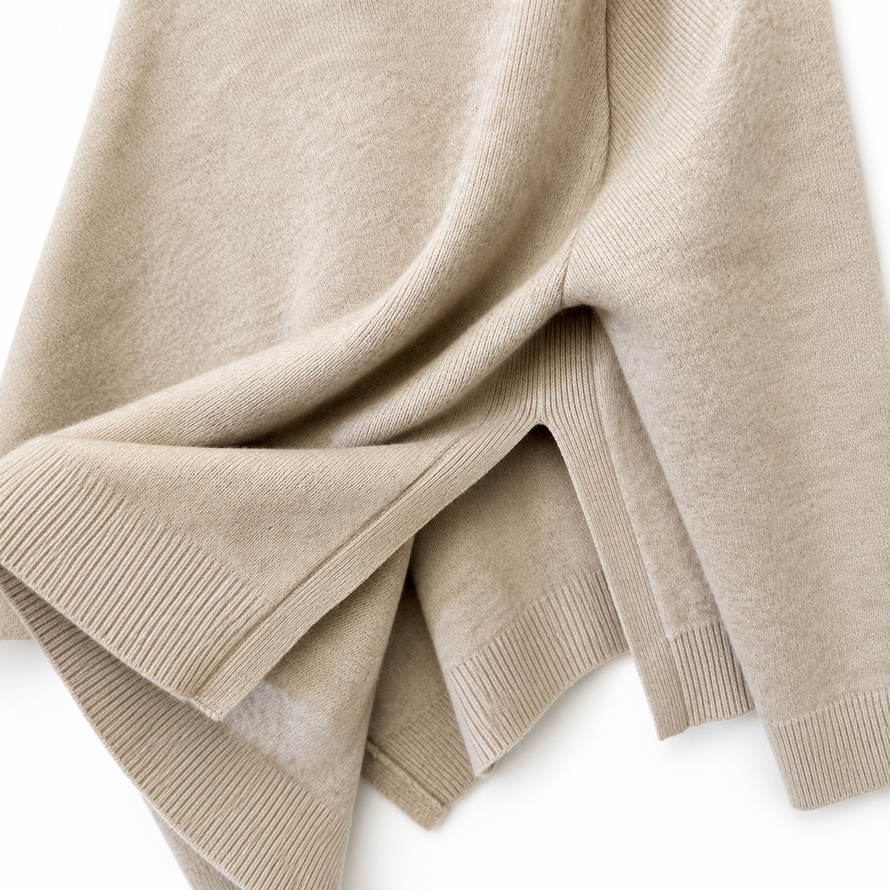 Yak Wool Knit Jumper - Oatmeal