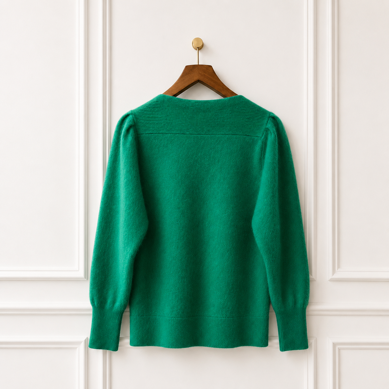 Angora Blend Knit Jumper - Emerald