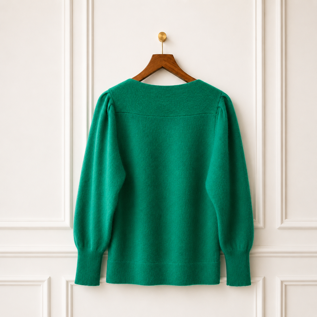 Angora Blend Knit Jumper - Emerald