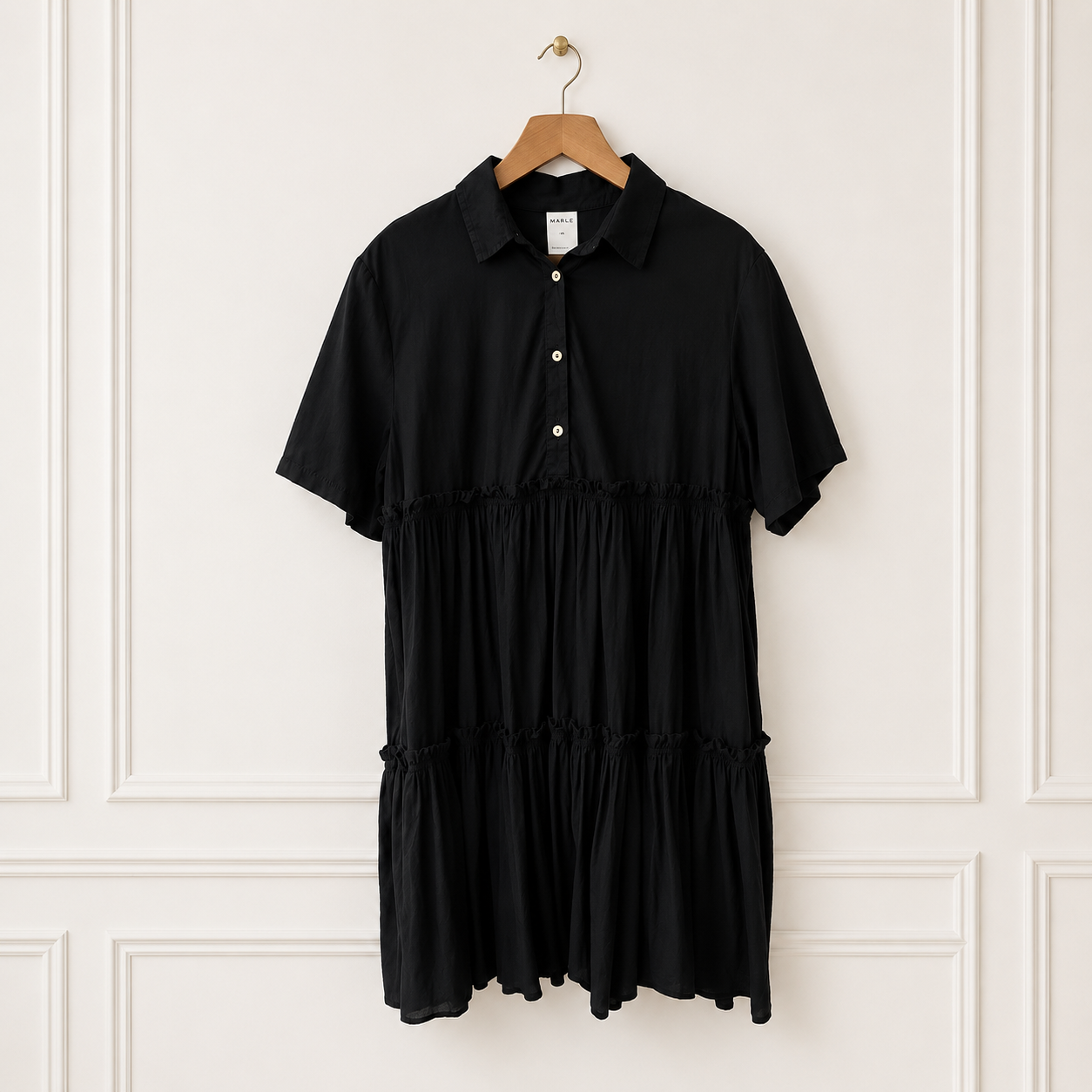 Organic Cotton Tiered Shirt Dress