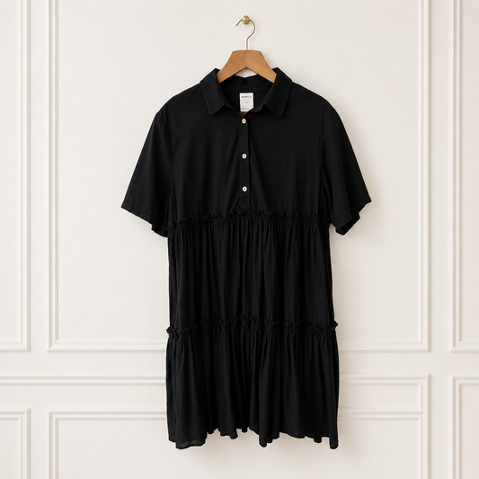Organic Cotton Tiered Shirt Dress