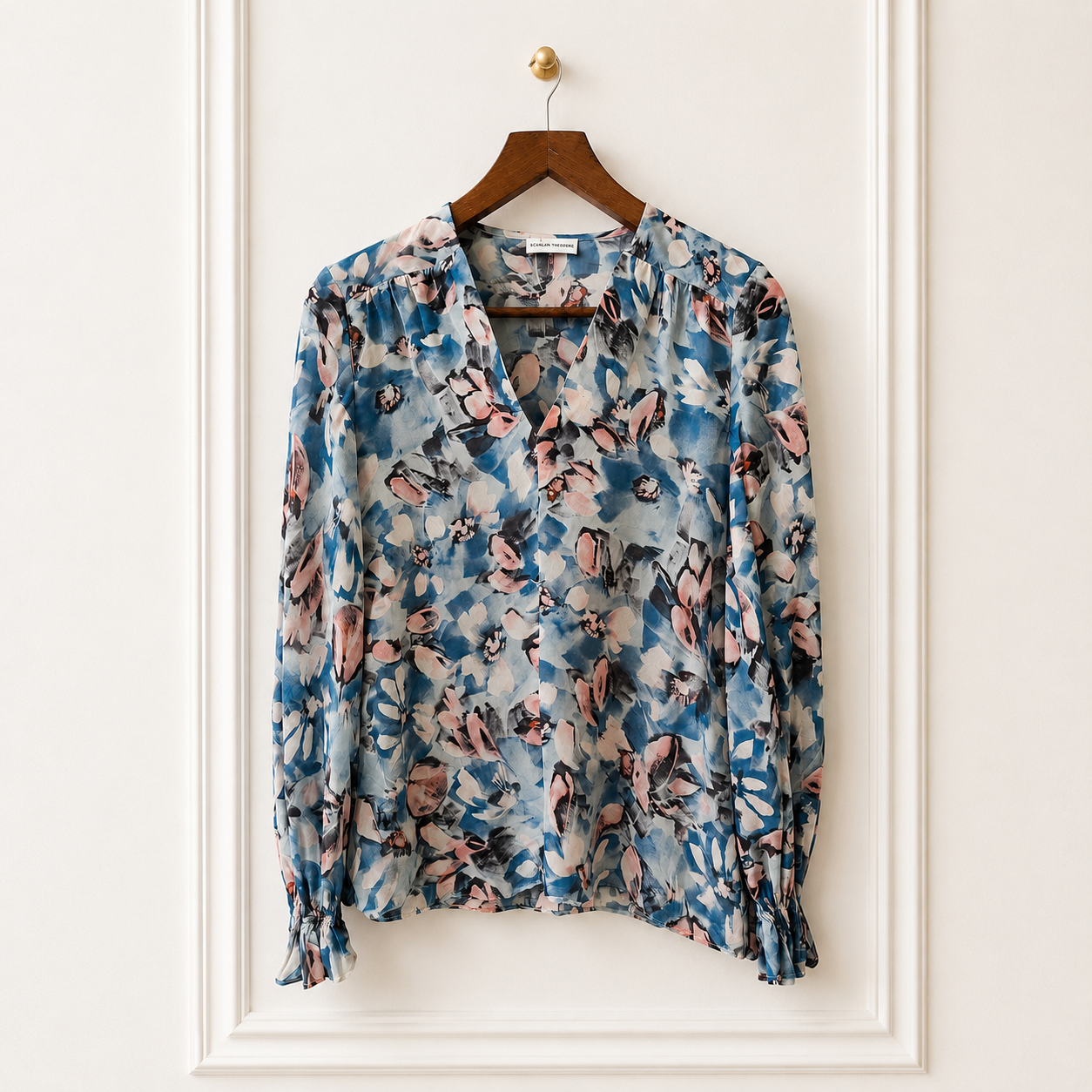 Watercolour Floral Silk Blouse