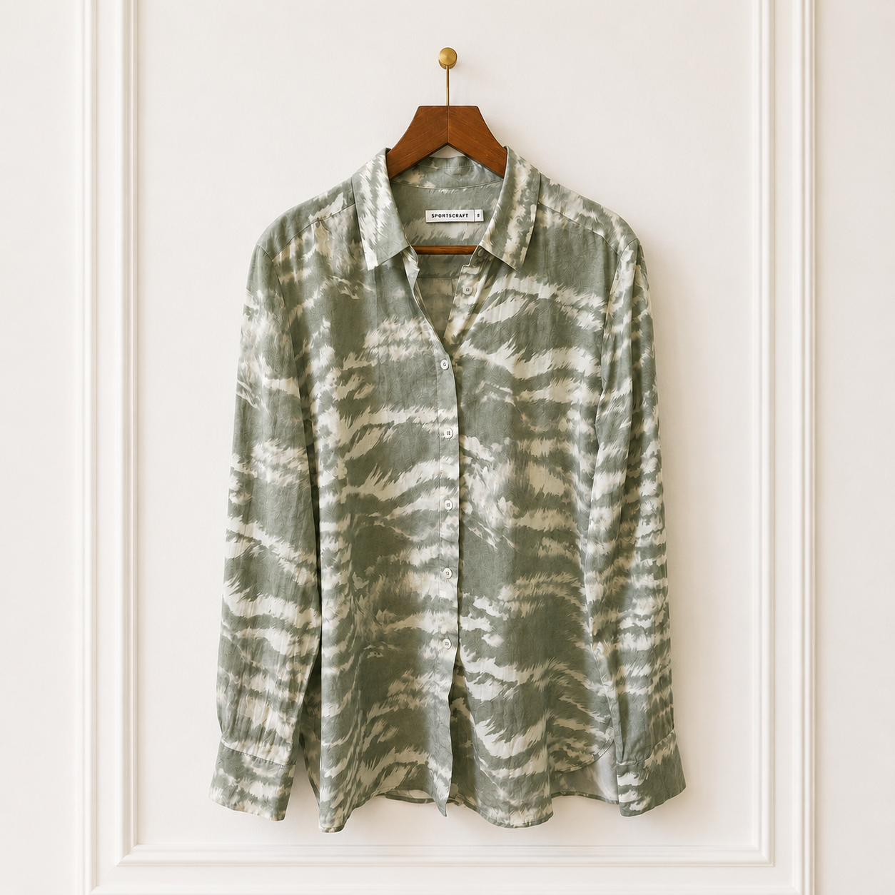 Abstract Print Cotton Viscose Shirt