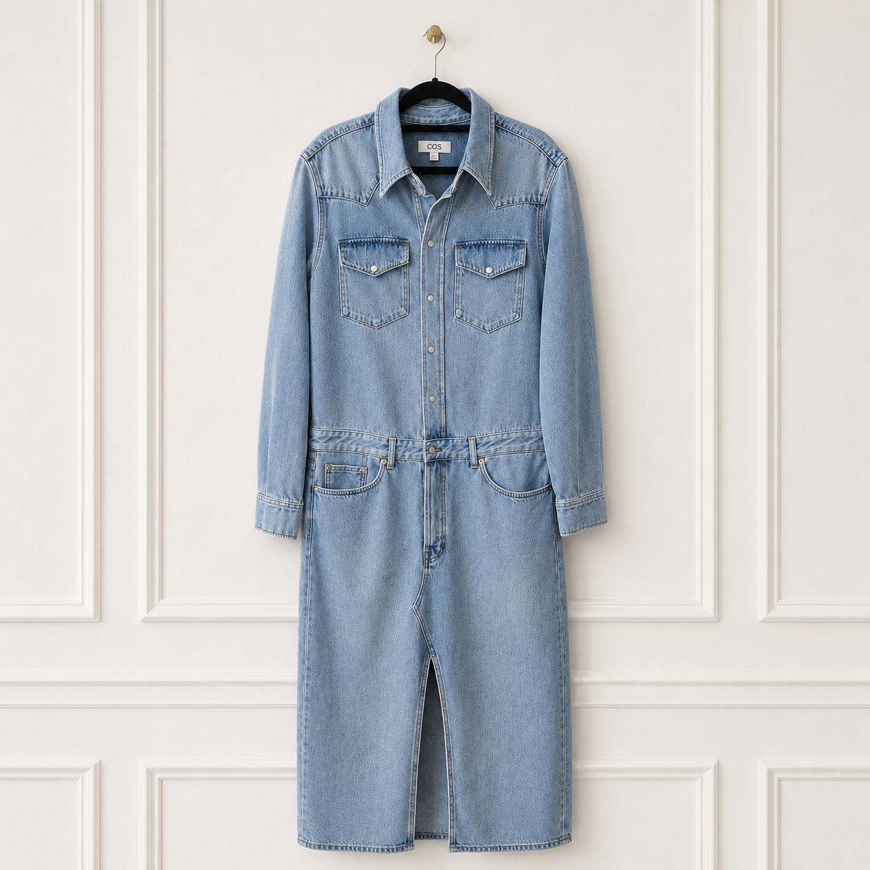 Denim Maxi Shirt Dress
