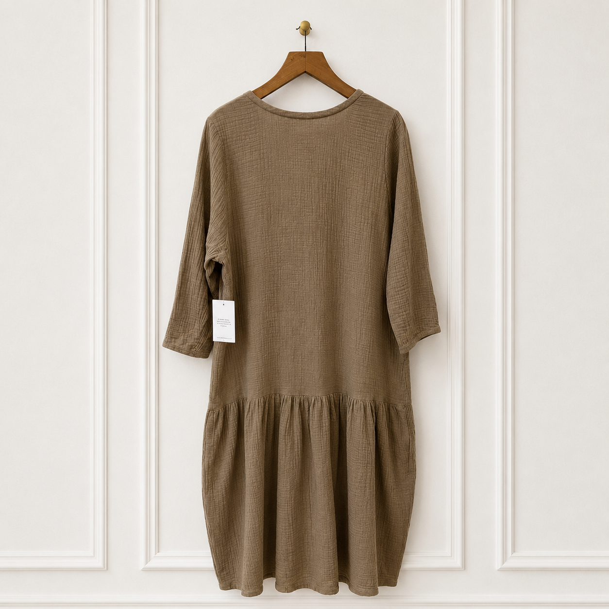 Cotton Gauze Oversized Midi Dress