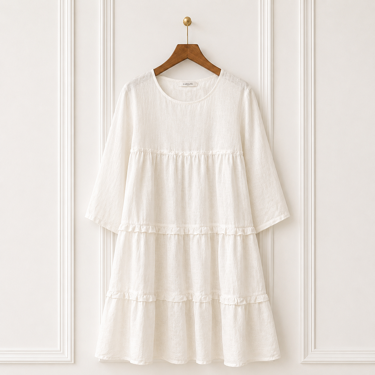 Pure Linen Tiered Dress