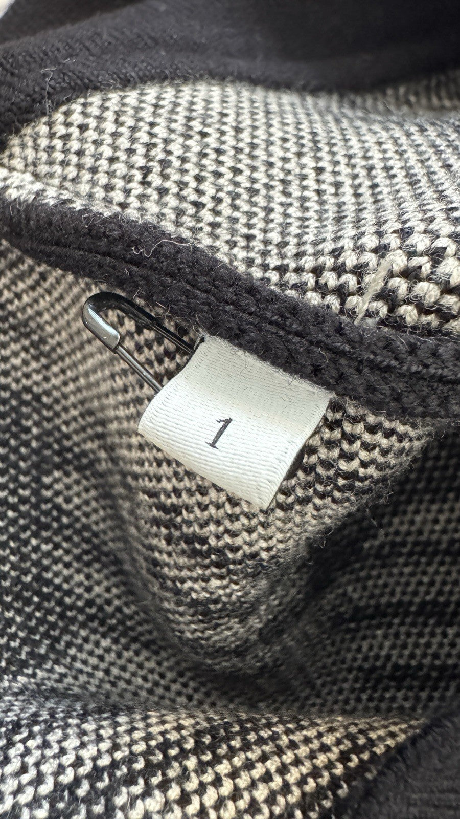 Check Knit Cardigan