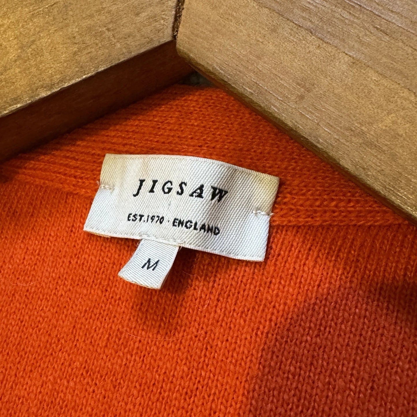 Wool Cashmere Blend Knit Jumper - Tangerine