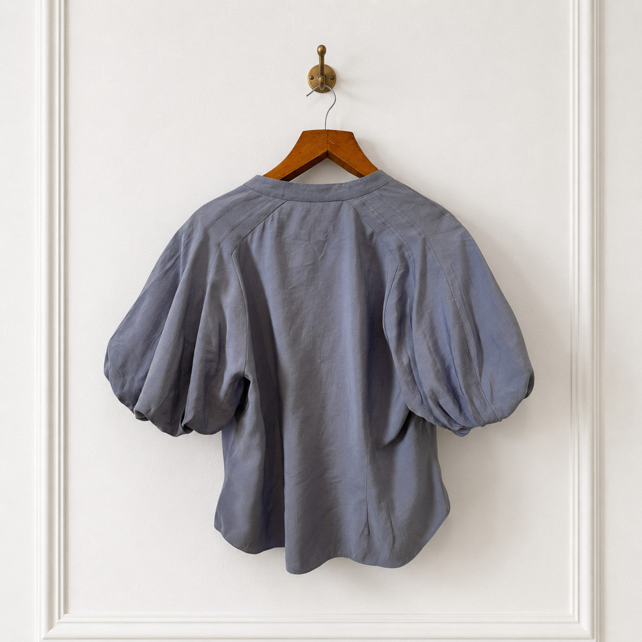 Lavender Balloon Sleeve Blouse
