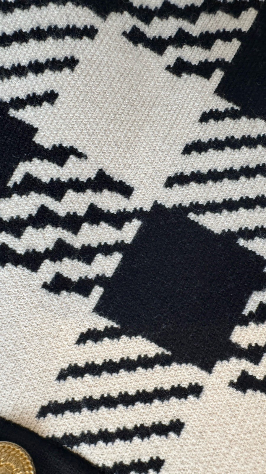Check Knit Cardigan