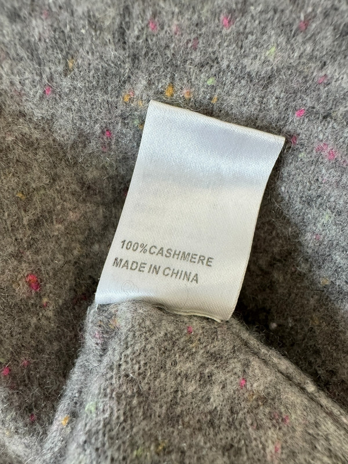 Grey Flecked Cashmere Knit