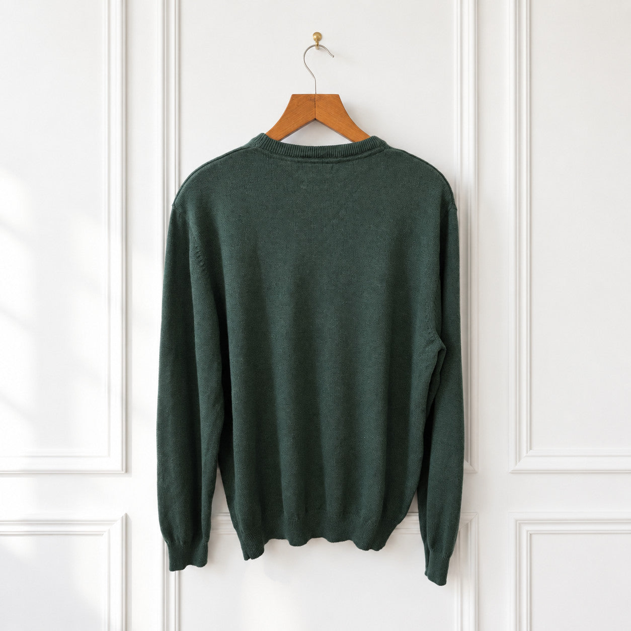 Cotton Knit Jumper Floral Cross Appliqué