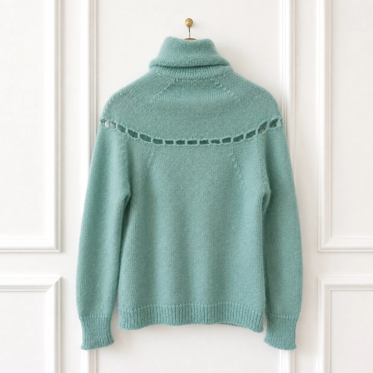Mohair + Silk Open Knit Jumper - Seafoam