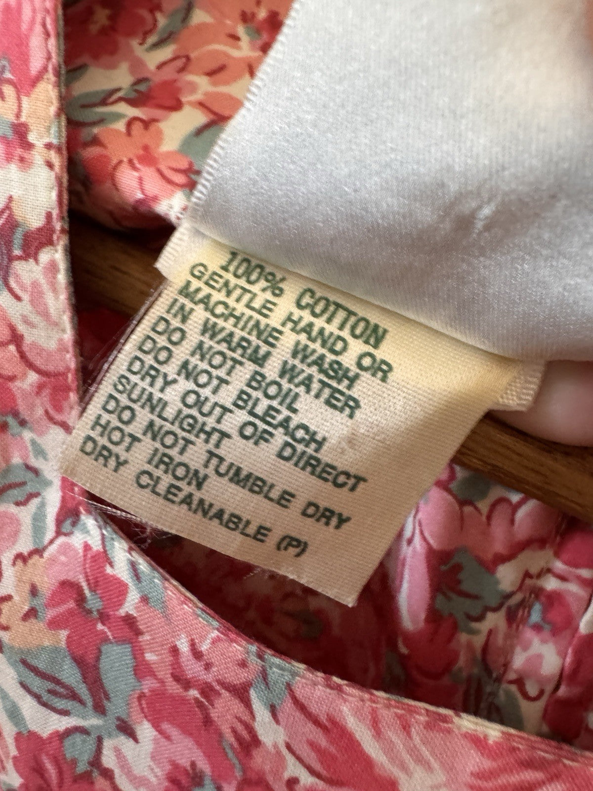 Vintage Pink Floral Cotton Midi Dress