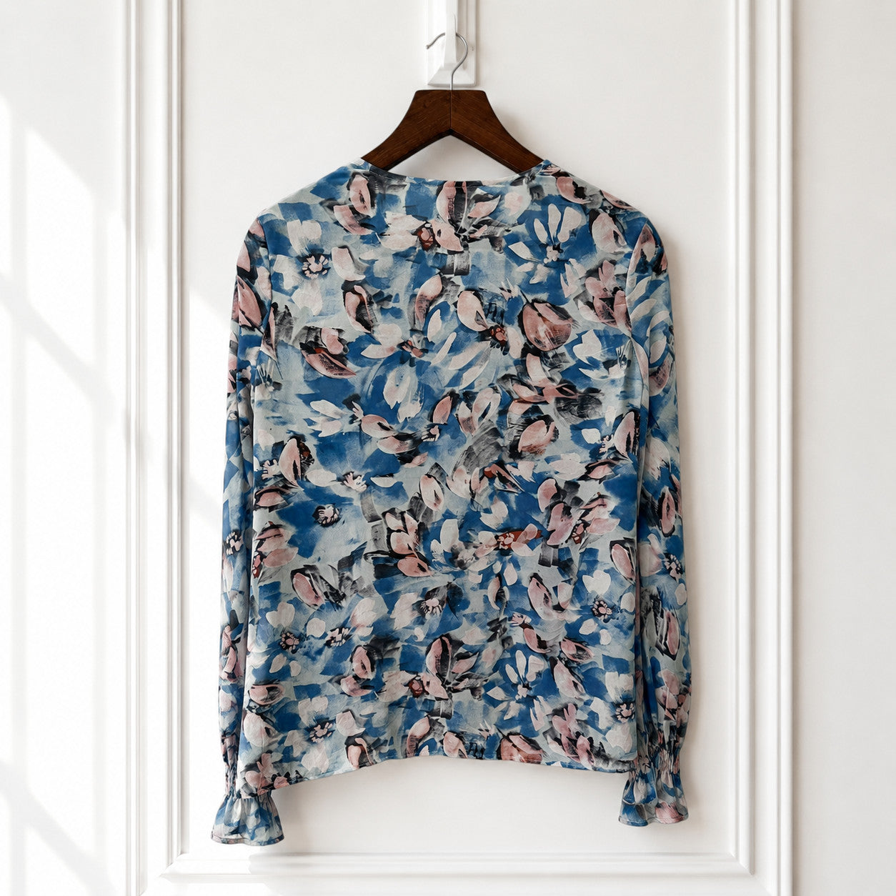 Watercolour Floral Silk Blouse