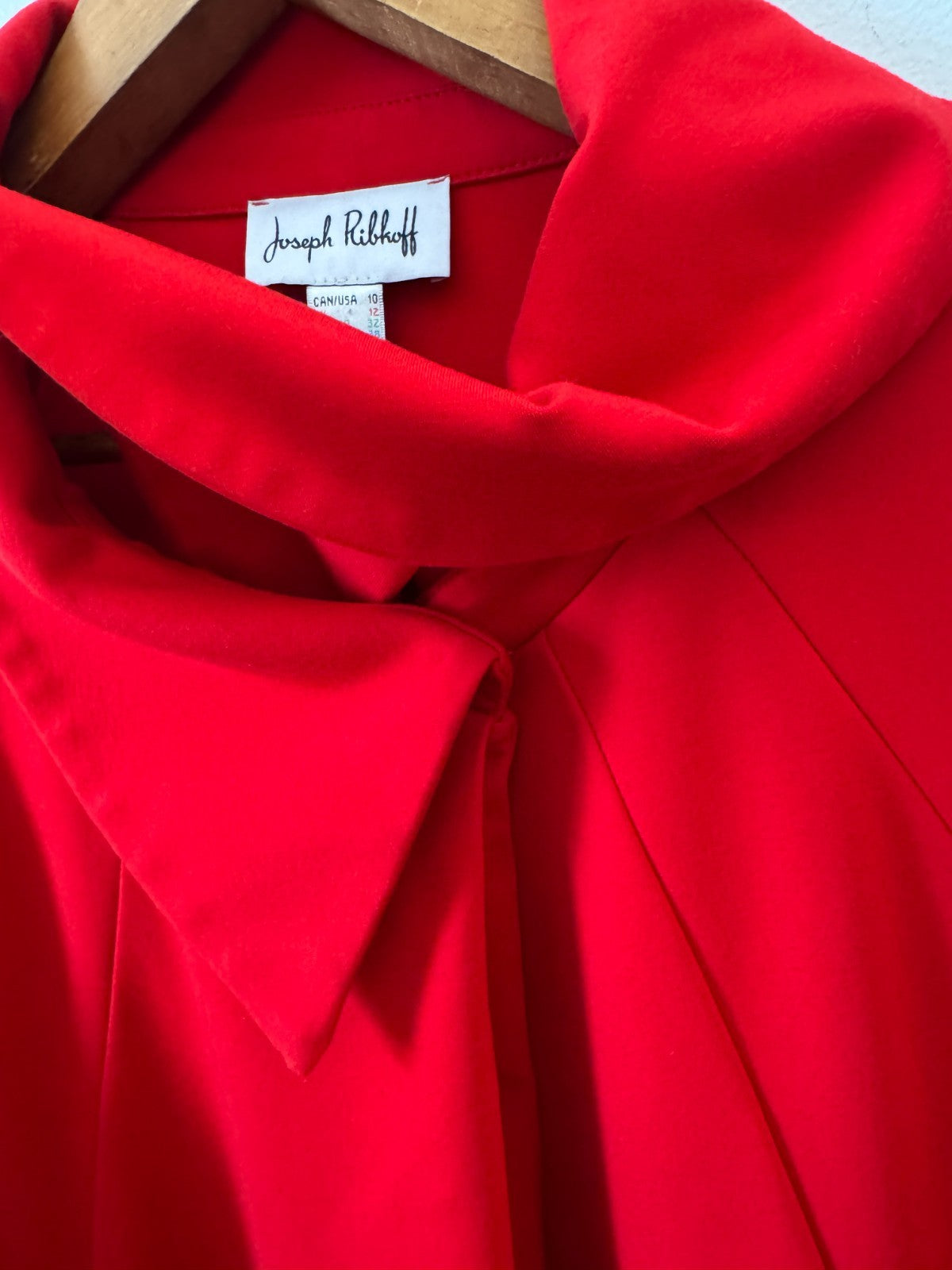 Red Jersey Cocoon Coat