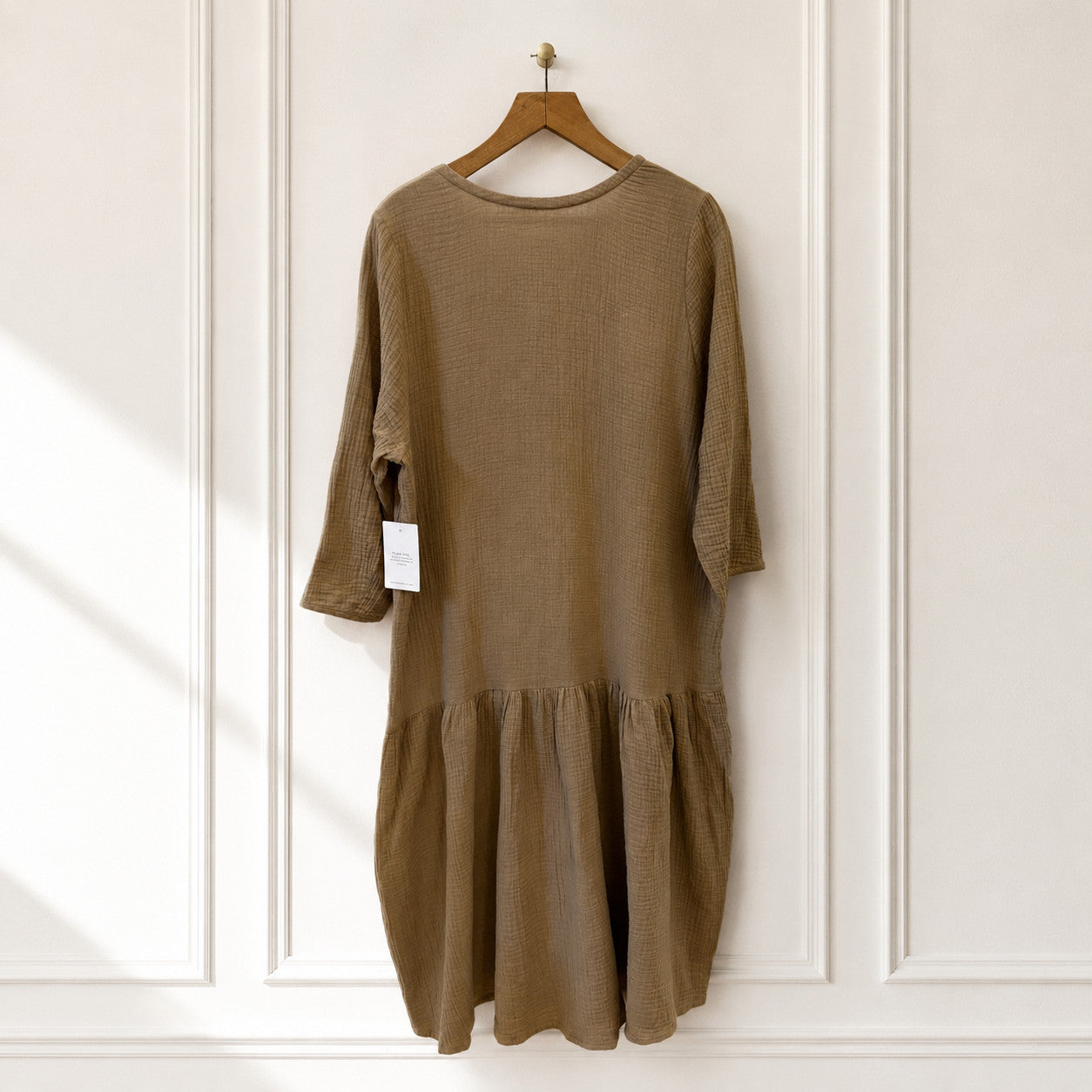 Cotton Gauze Oversized Midi Dress