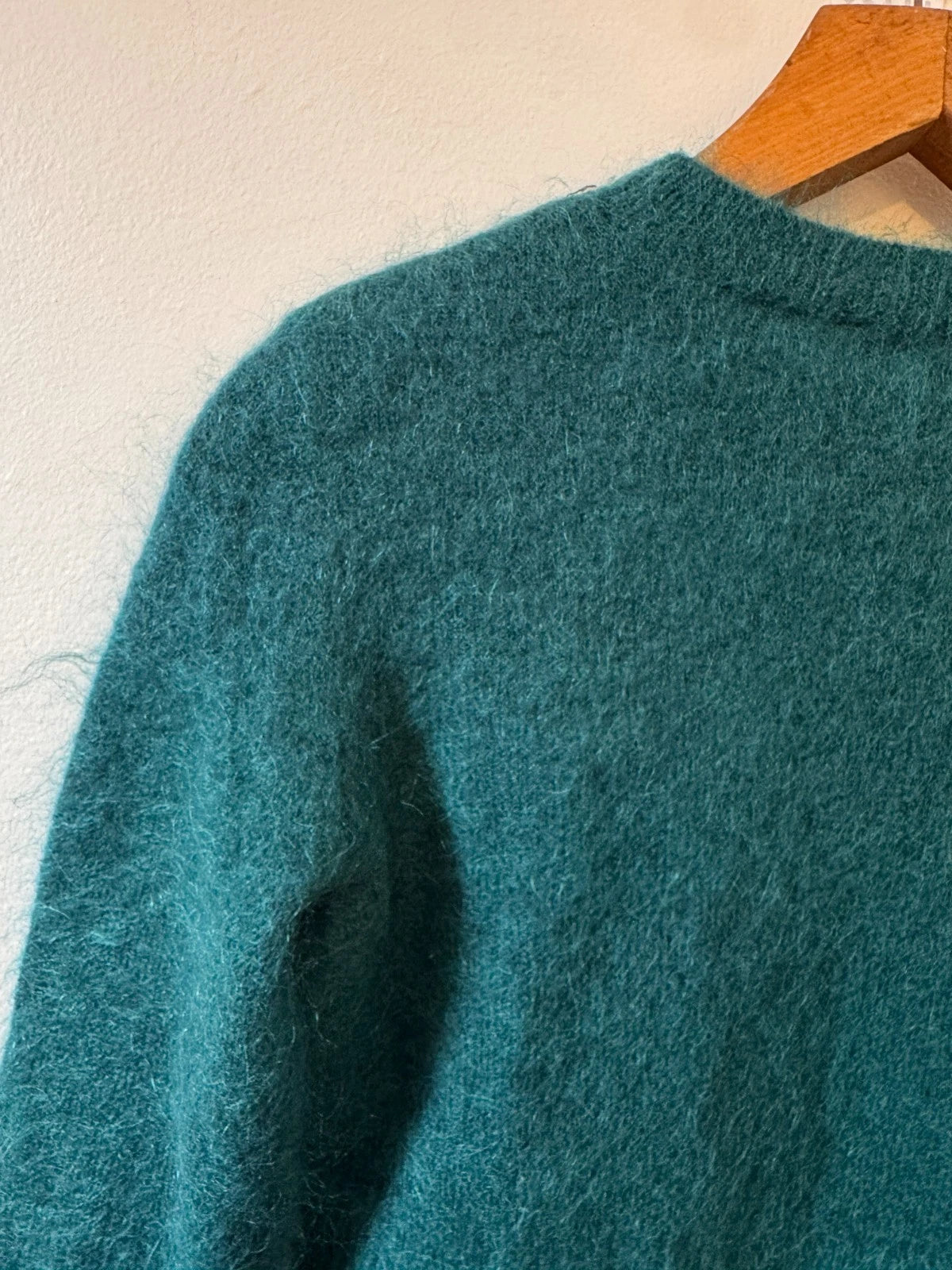 Mohair Wool Knit Jumper - Deep Teal