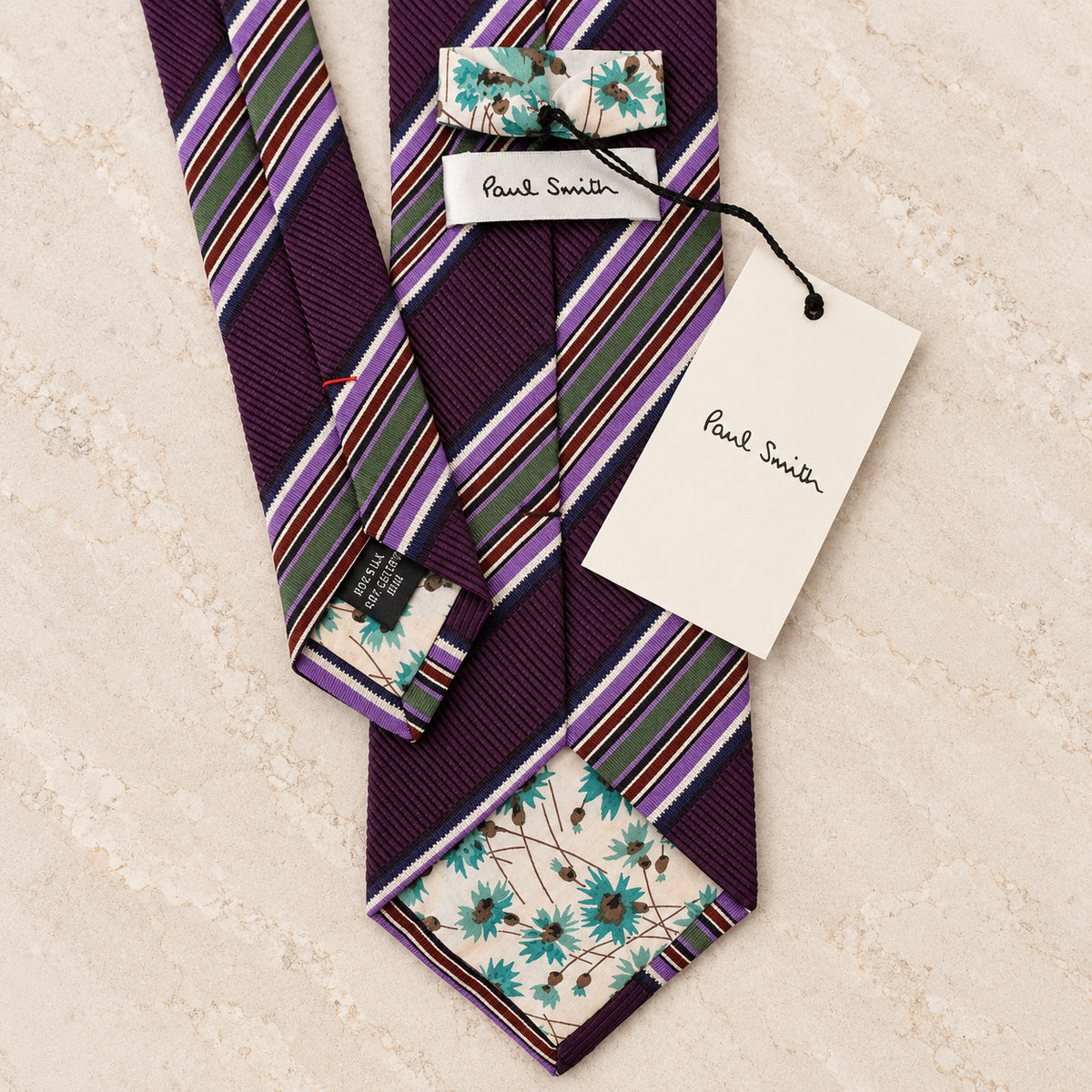 Purple Stripe Silk Tie