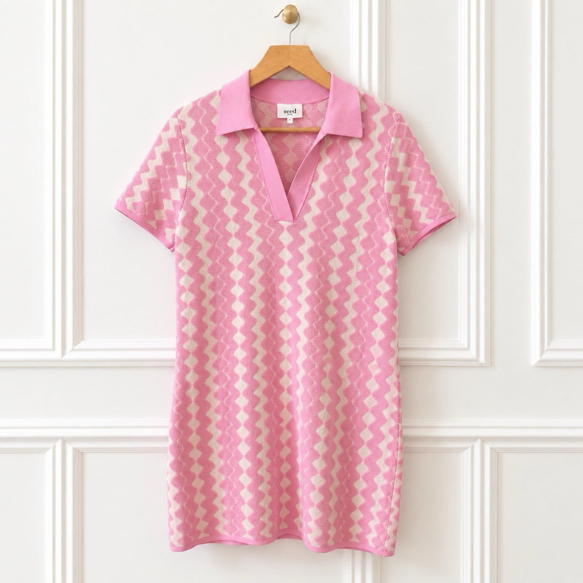 Pink Knit Mini Dress