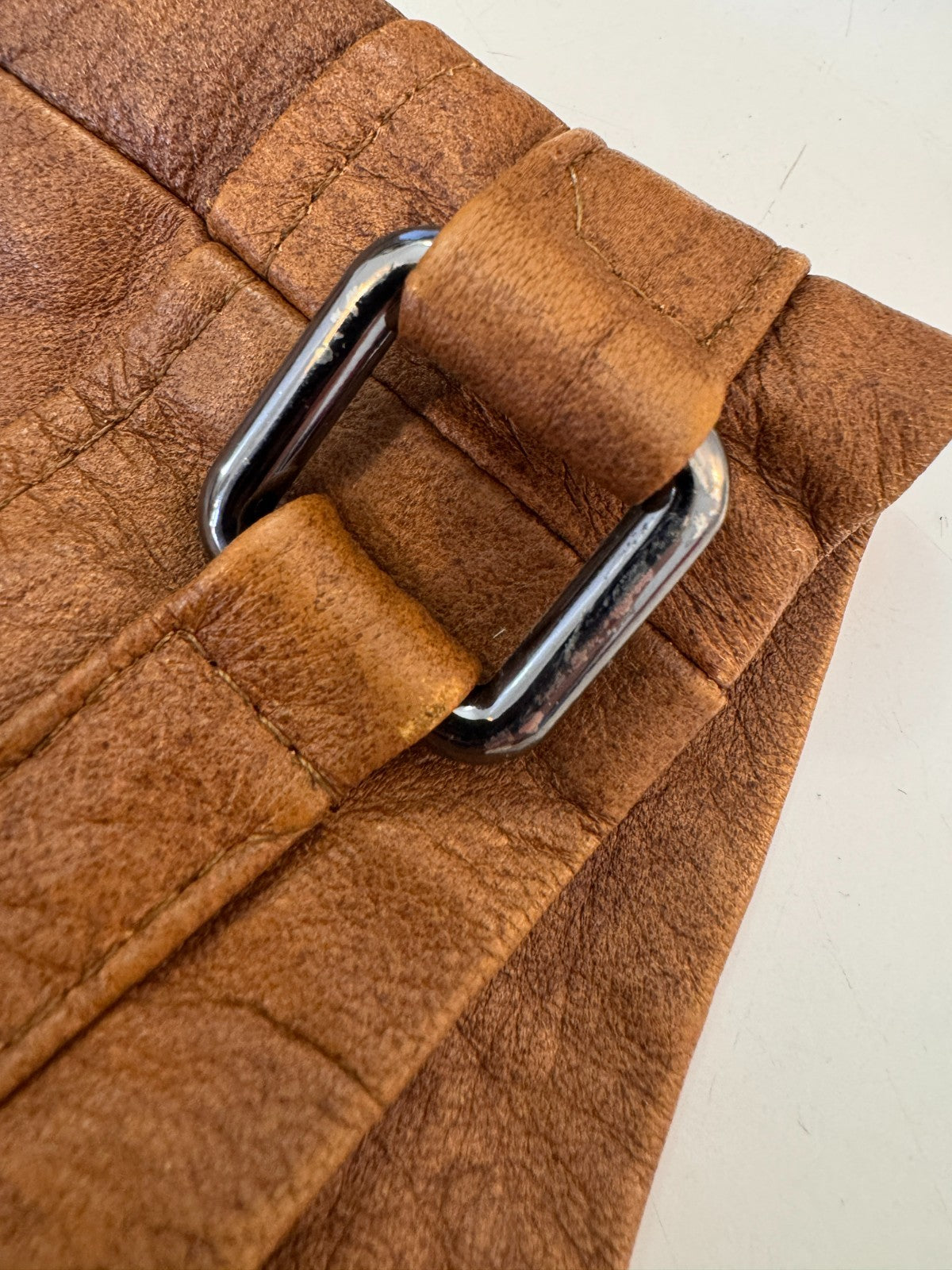 Cognac Brown Leather Cafe Racer Jacket
