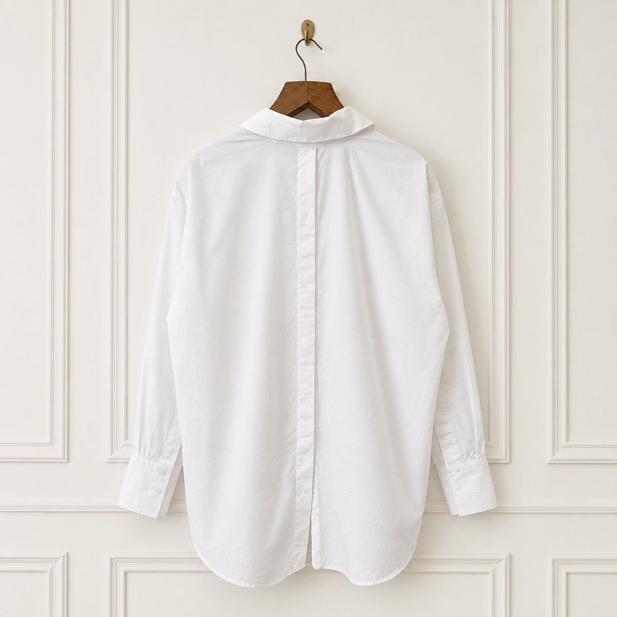 White Button Back Cotton Shirt