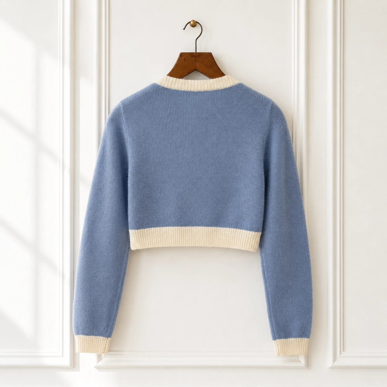 Kid Mohair Wool Cardigan - Cornflower