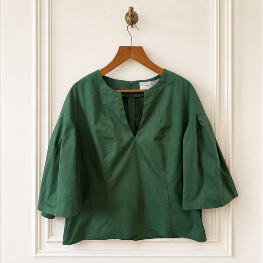 Forest Green Statement Sleeve Top