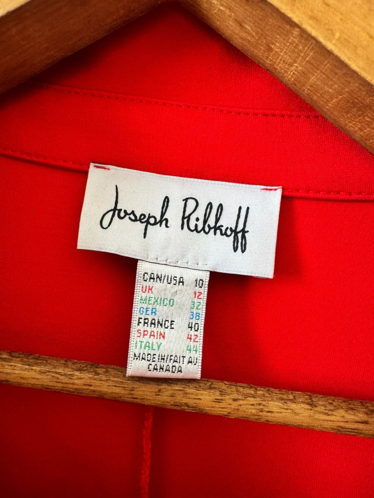 Red Jersey Cocoon Coat