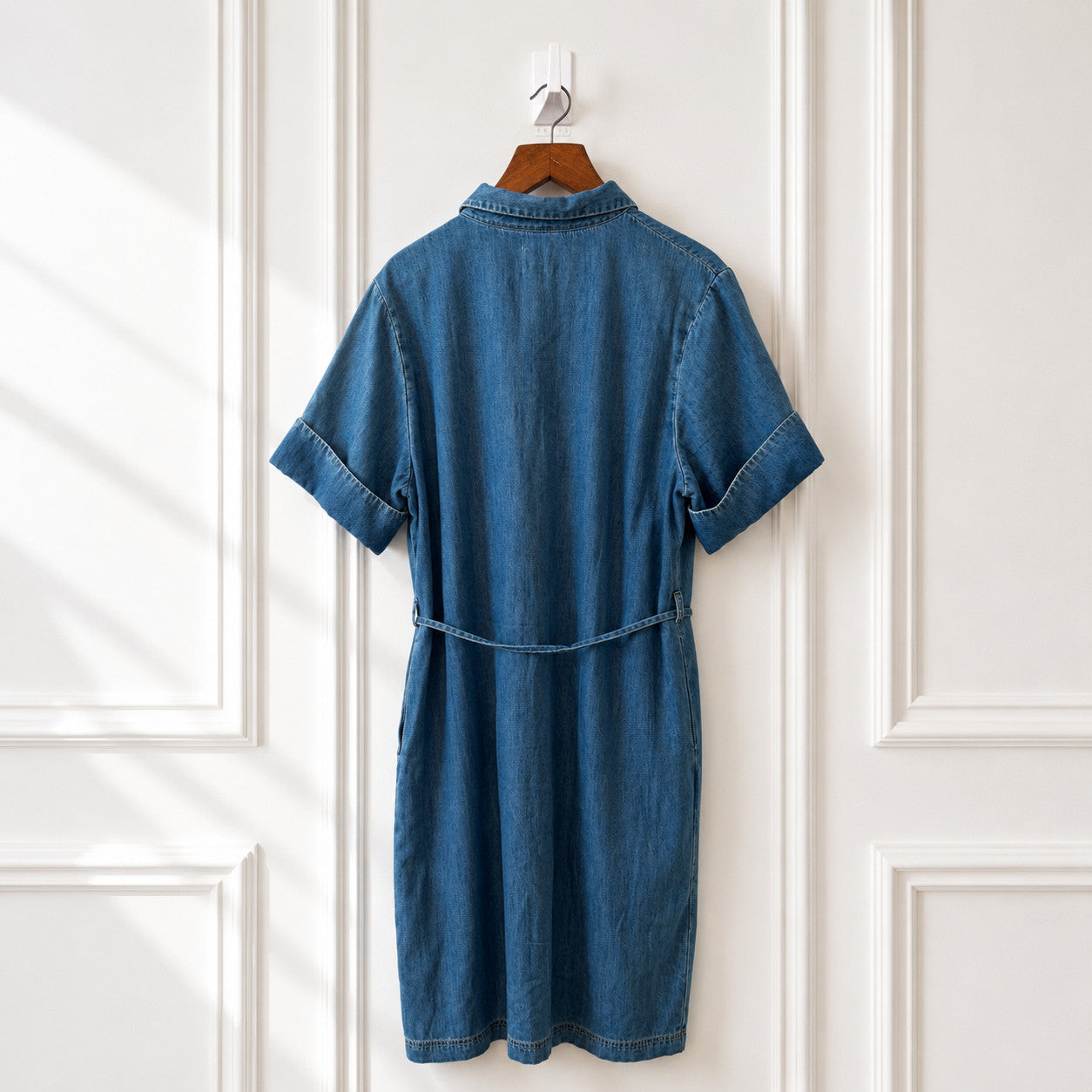 Denim Belted Shirt Dress