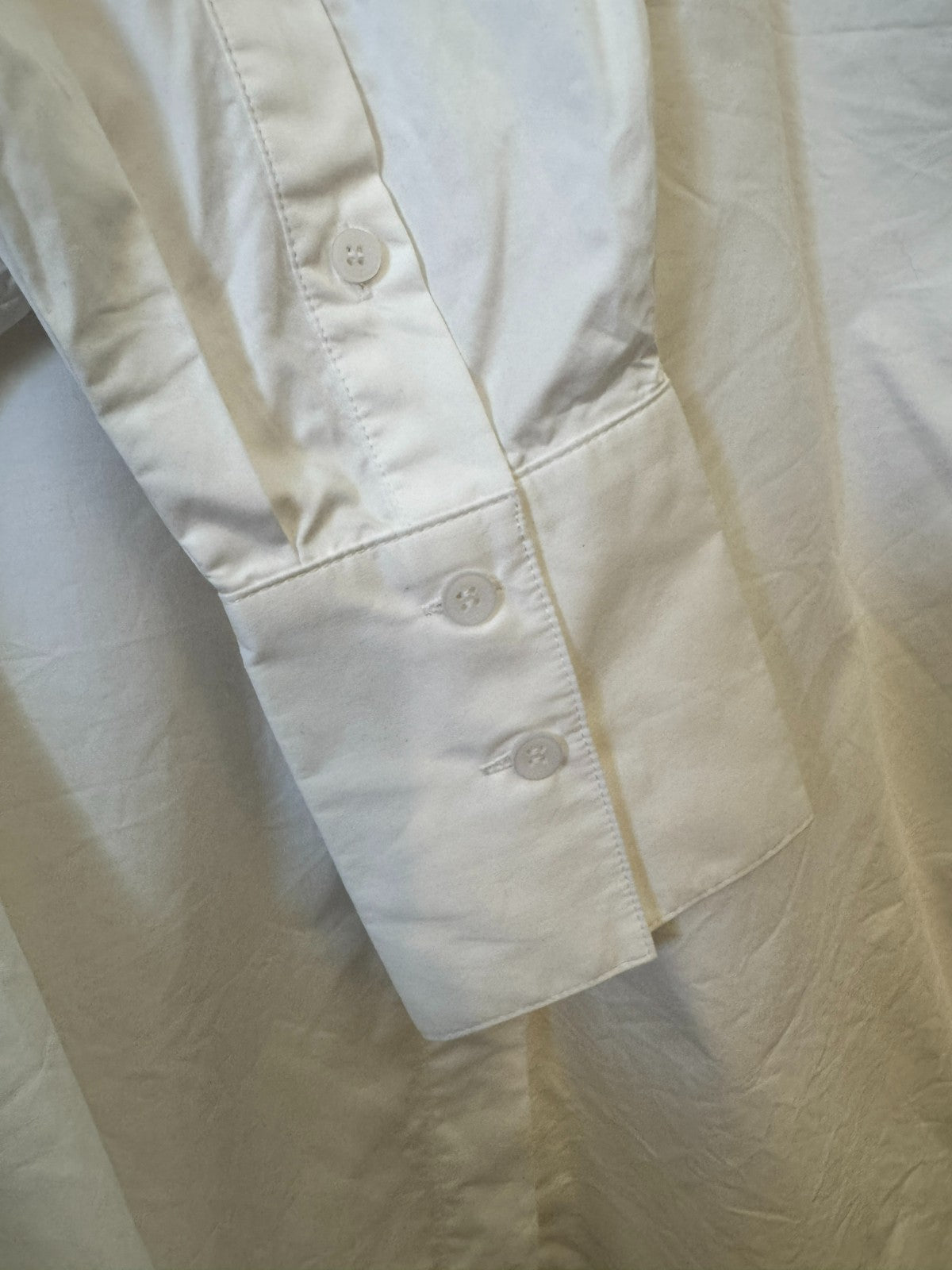 White Button Back Cotton Shirt