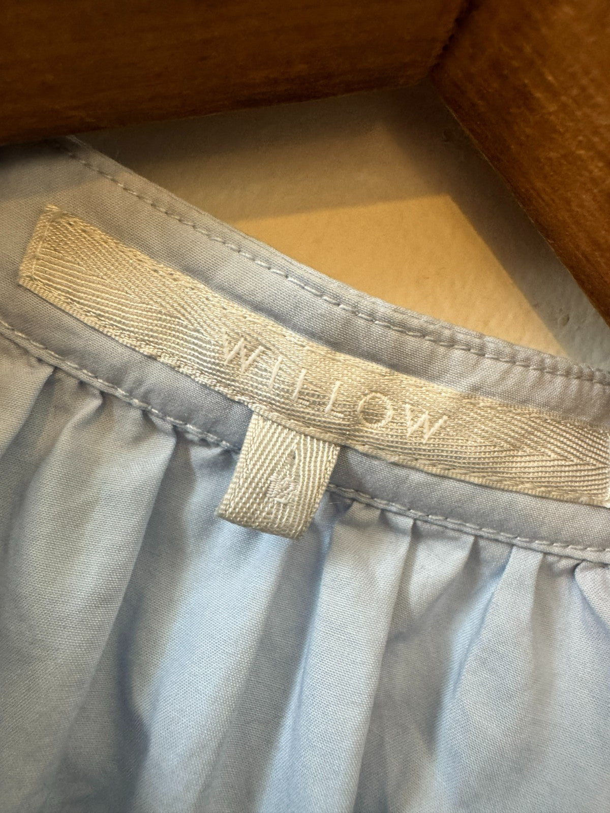Pale Blue Pintuck Cotton Shirt