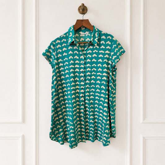 Teal Abstract Print Tunic