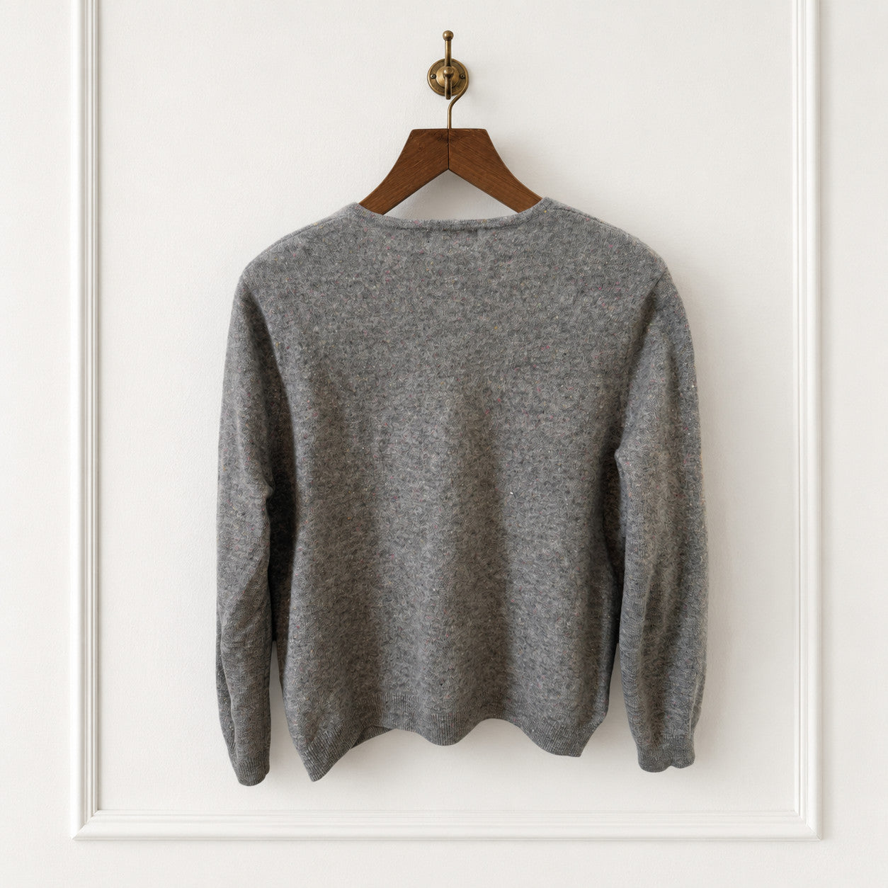 Grey Flecked Cashmere Knit