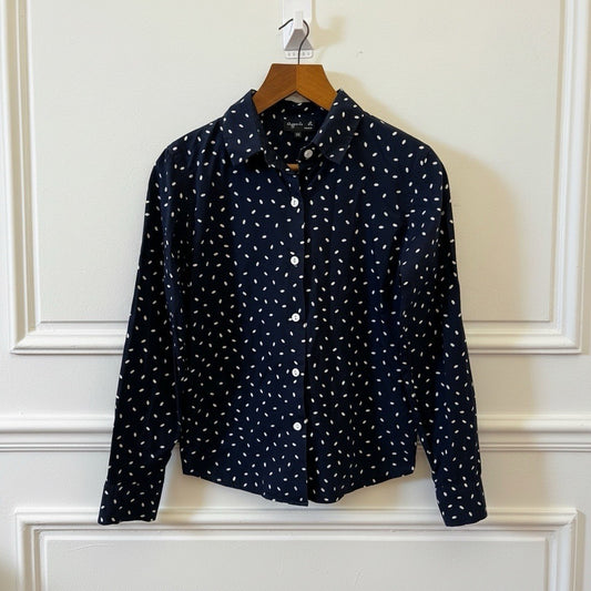 Cotton Elongated Dot Shirt