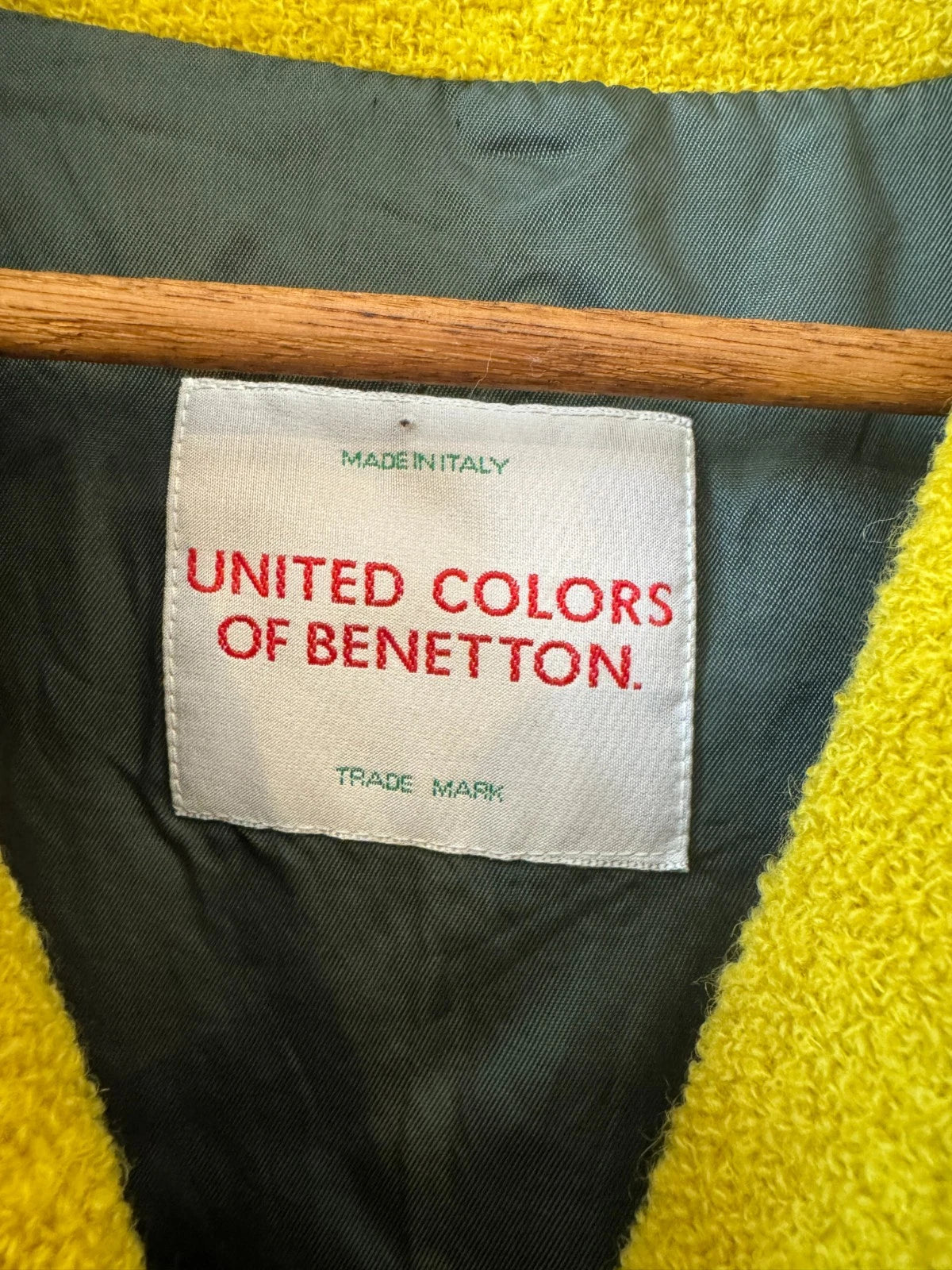 Wool Blend Bouclé Jacket Chartreuse