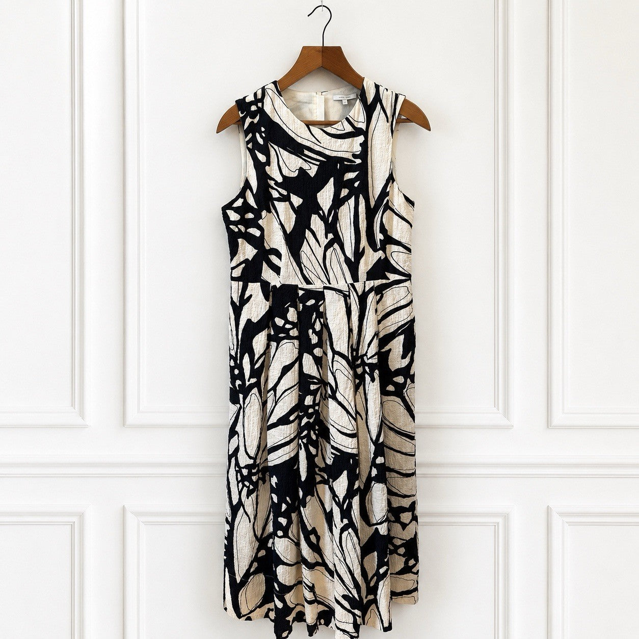 Abstract Print Midi Dress