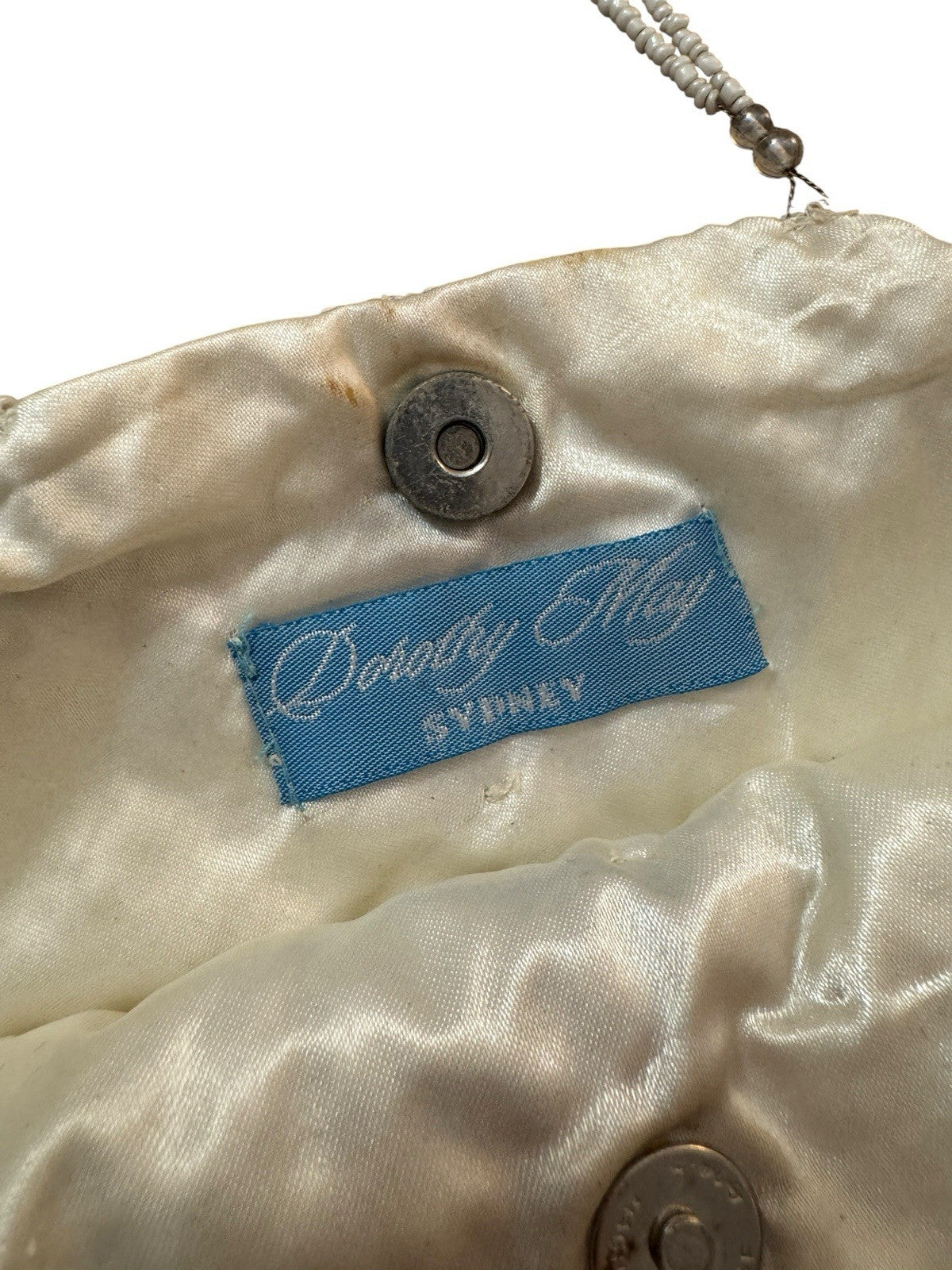 Vintage Ivory Beaded Evening Bag